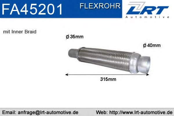 LRT FA45201 Flex Hose, exhaust system